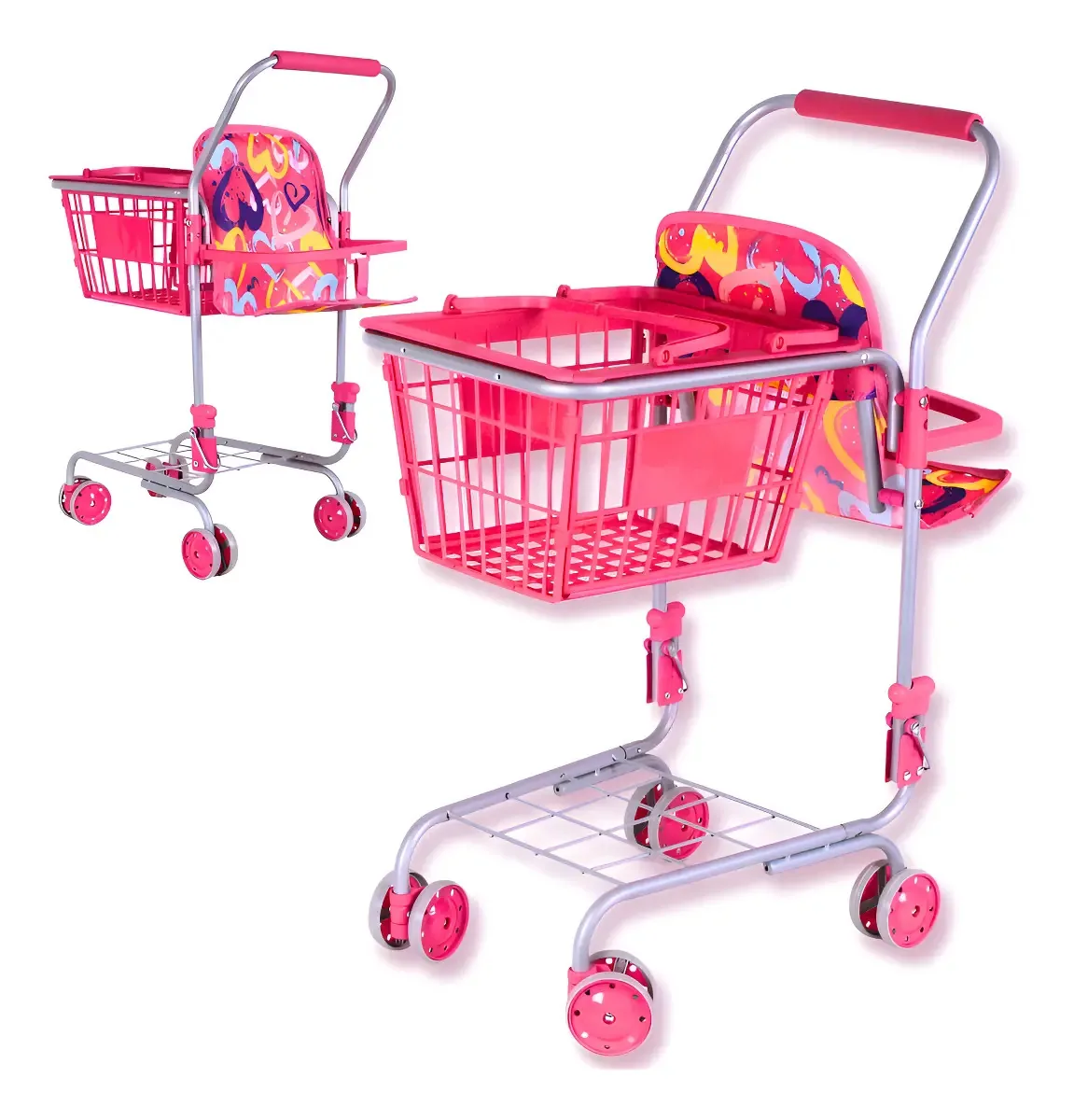 Carrinho De Compras Com Cadeirinha De Bebê - Castela