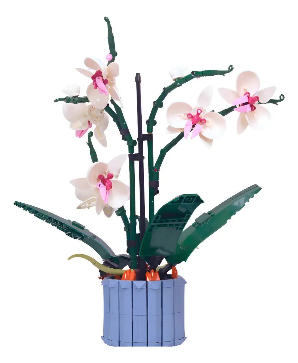 Blocos De Montar Orquídea E Vaso Cbs1174 - Castela