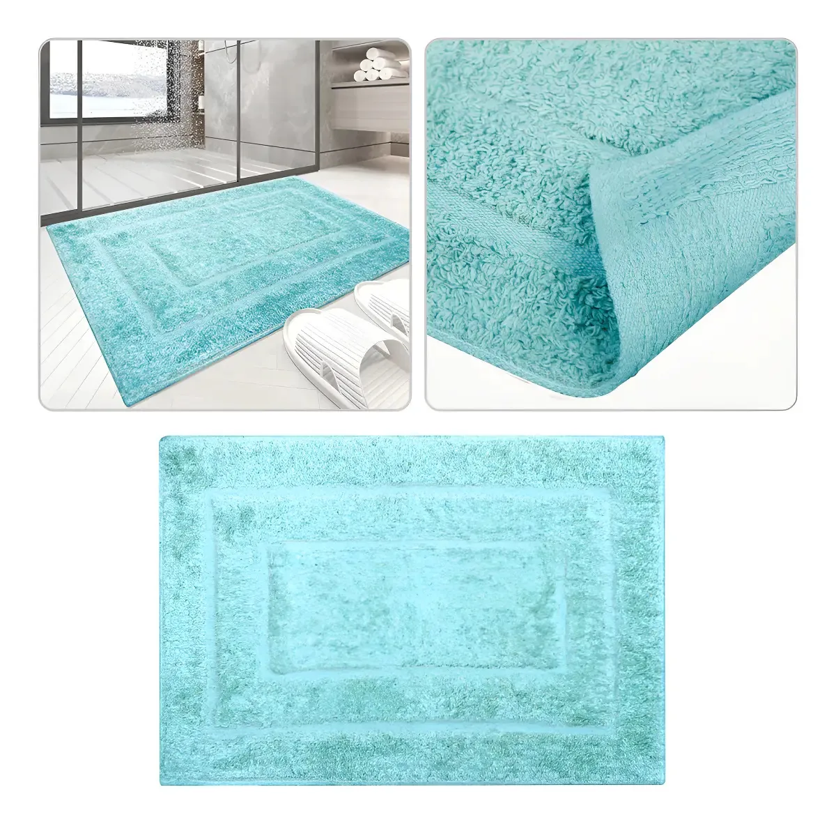 1 Tapete Banheiro Lavabo Algodão Absorvente Macio Mttq 40x60