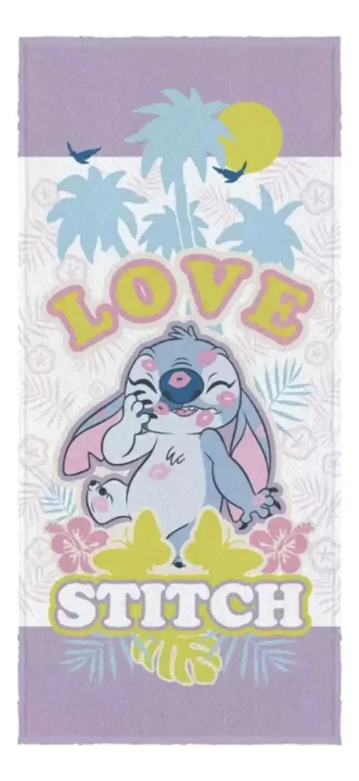 Toalha Banho Infantil Algodão Personagens P/ Menino E Menina Stitch