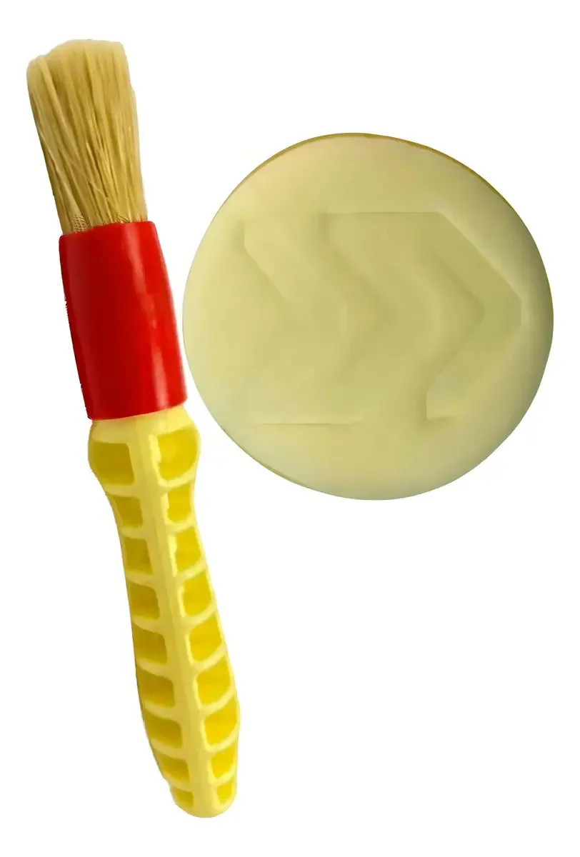 Kit Limpeza Automotiva Amarelo Autoamerica Aplicador Cera Pincel Detalhamento