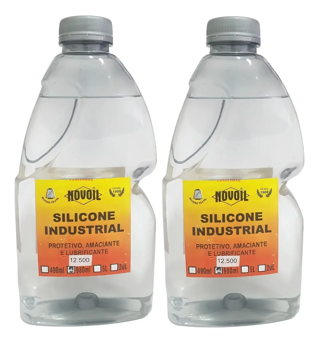 2 Litros Óleo Silicone 12.500 Lubrificante Puro P/ Esteiras