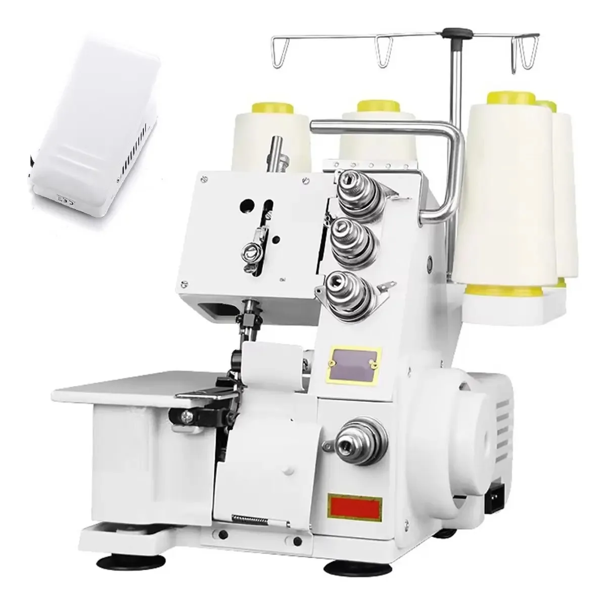 Máquina De Costura Overlock 4 Fios Portátil C/ Motor E Luz