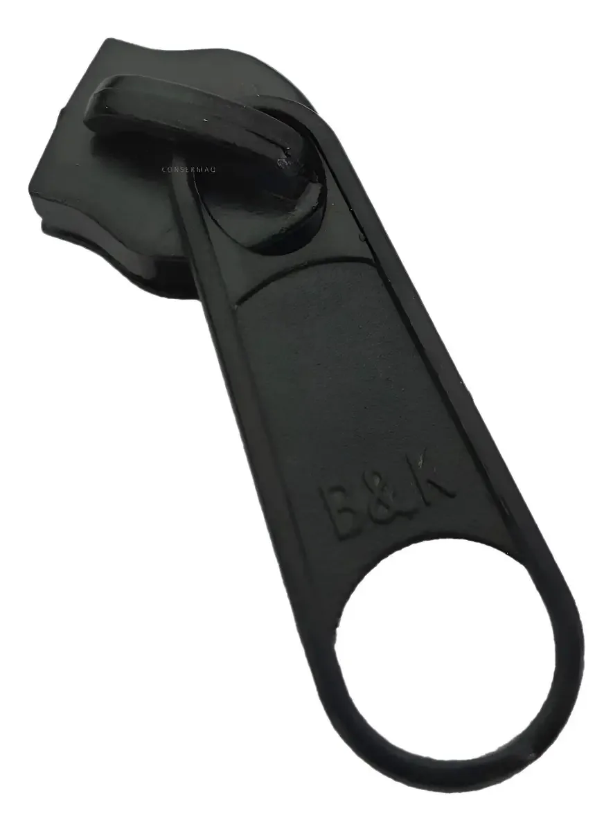 Cursor Preto B&K Nº 10 Extra Grosso Para Zíper Em Malas E Bolsas