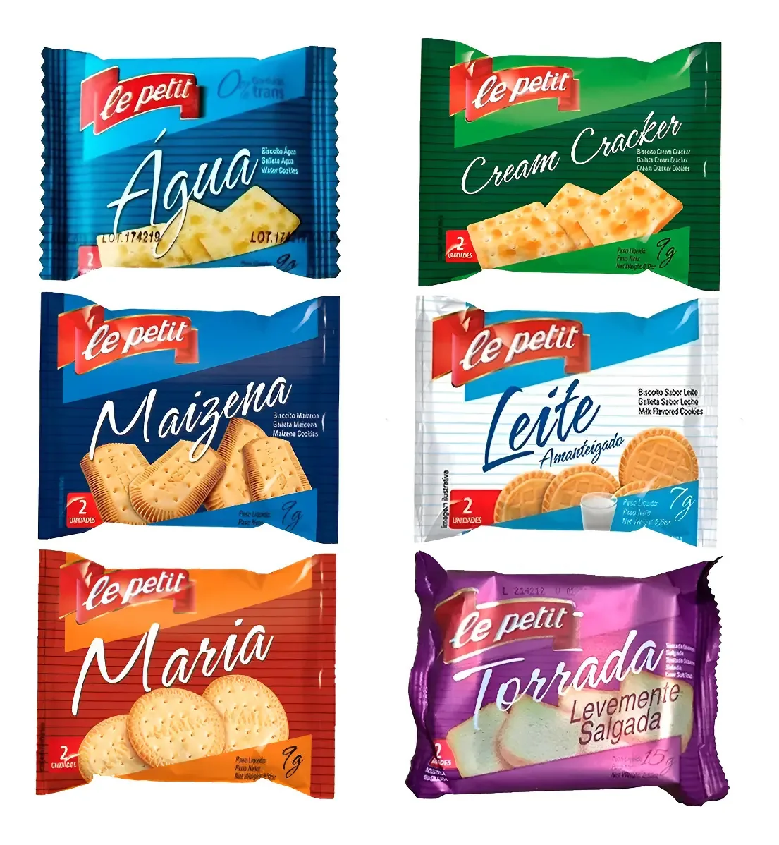 Biscoito Bolacha Le Petit Biscoitos Sabores Variados 1000 Unidades