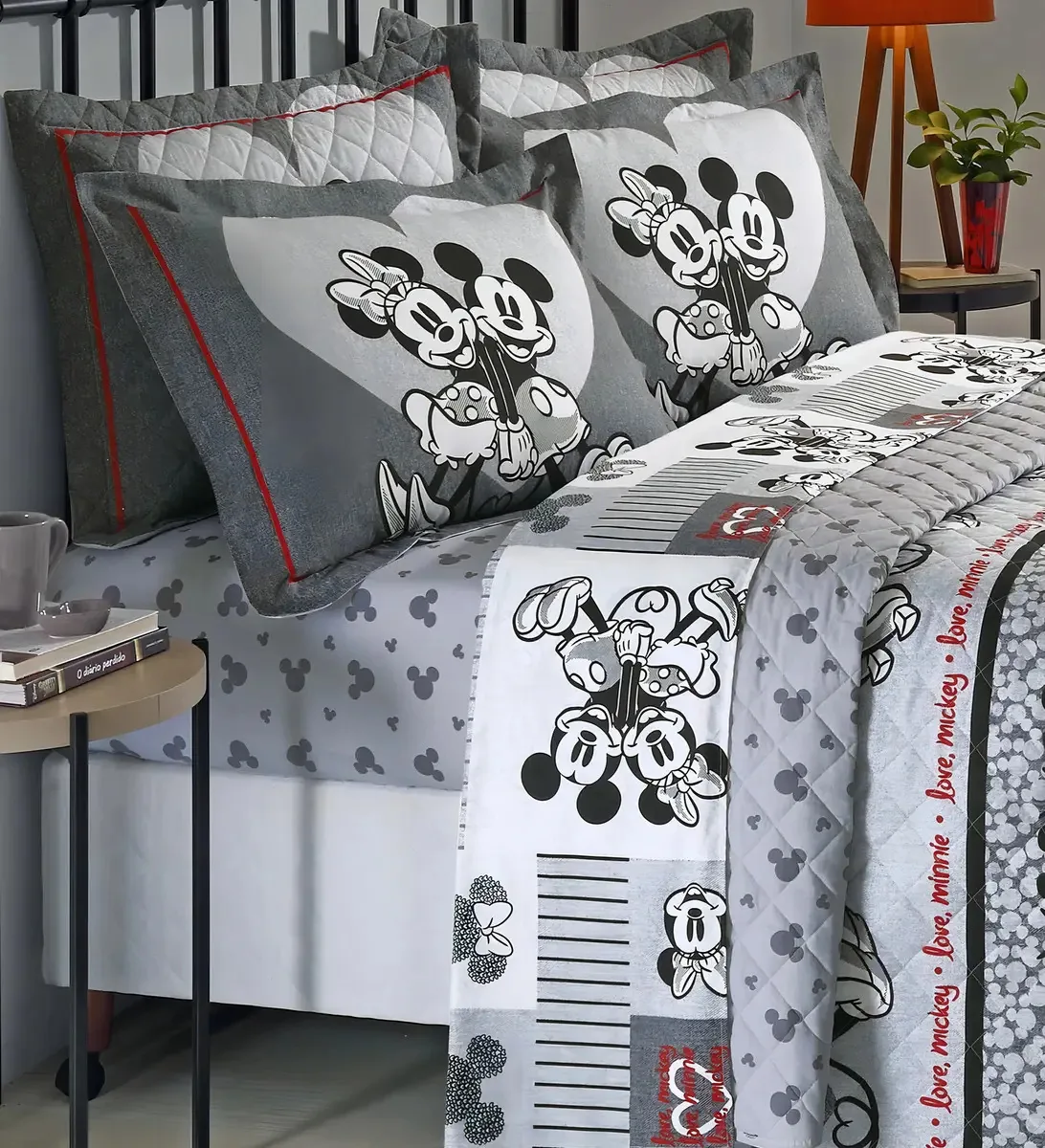 Jogo Cama King Mickey E Minnie