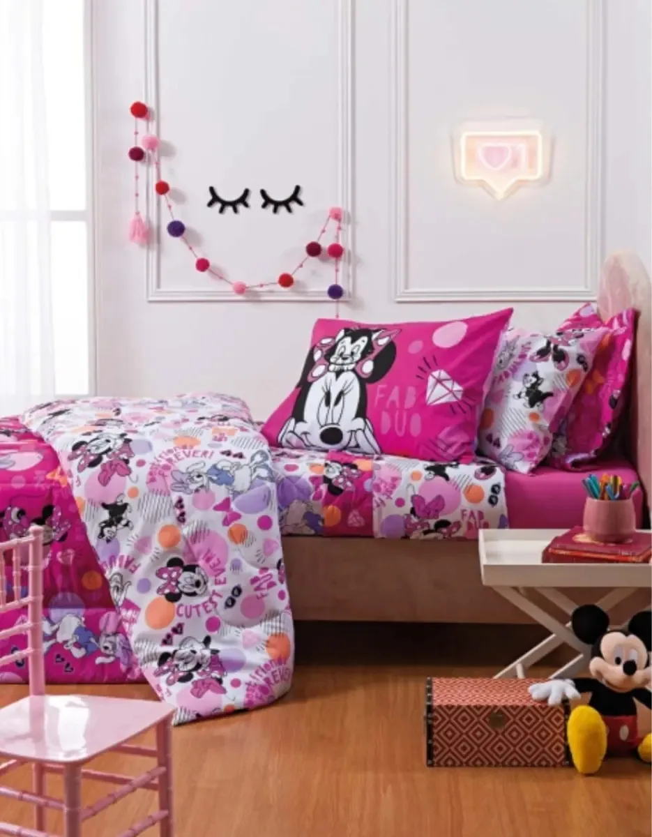 Edredom Df Infantil Minnie Lacos Andreza
