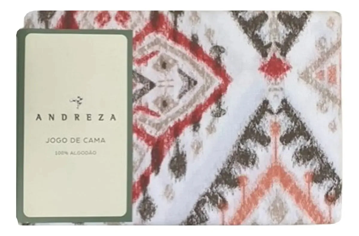Jogo Cama Casal 4 Peças Sintra 100% Algodão - Andreza
