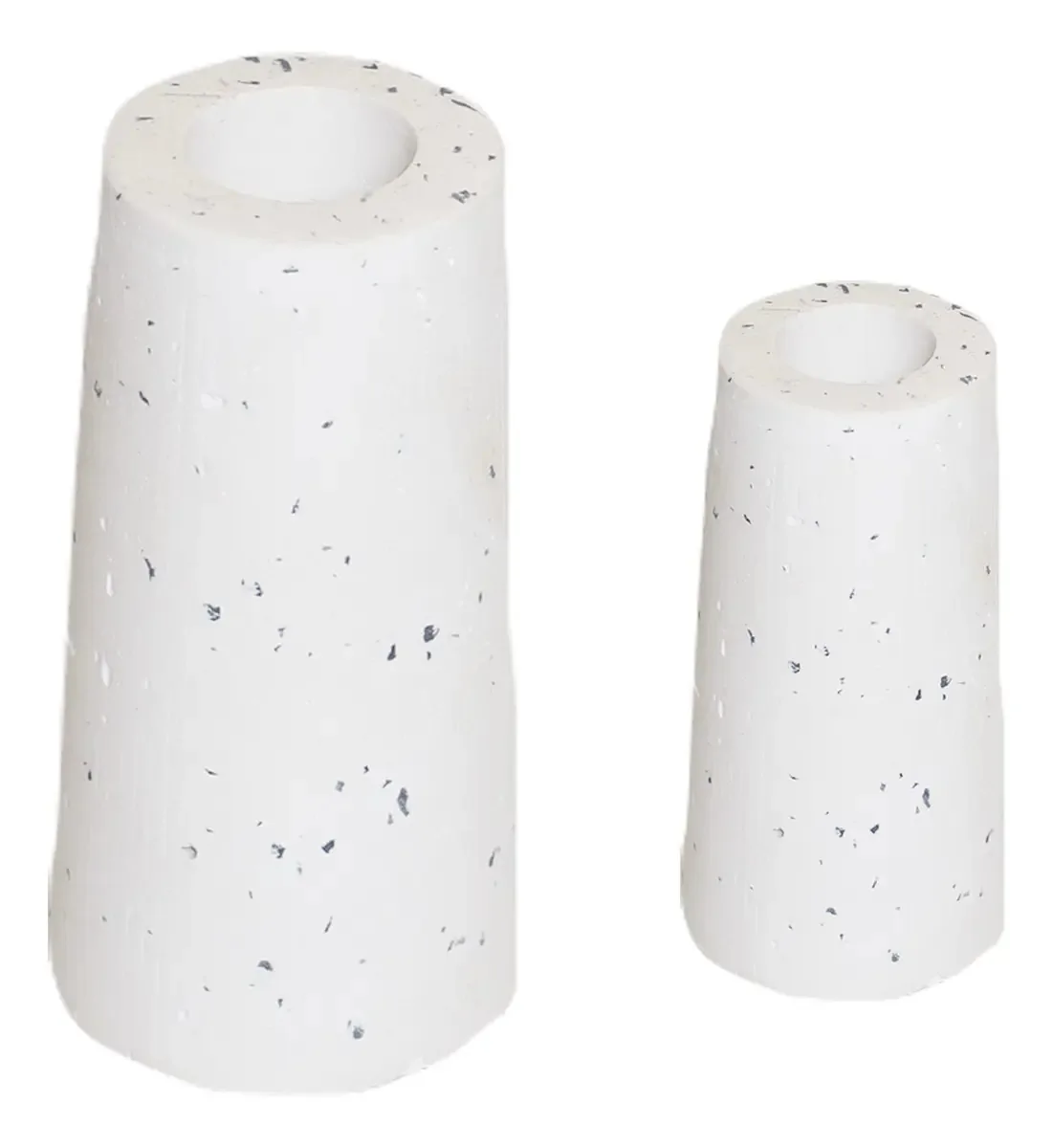 Vaso Decorativo Peônia Vaso De Planta Decorativo Artesanal Granilite Branco Com Preto