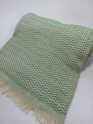 Manta De Sofá Chevron 1,2x1,70m Cor Verde