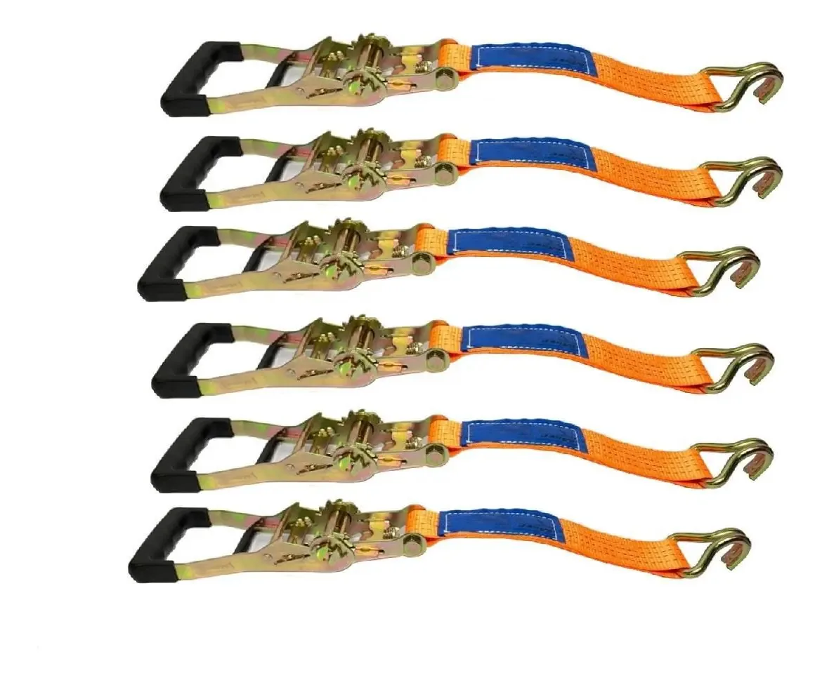 Kit 6 Catraca Amarração De Cargas 50mmx36cm 4 Ton