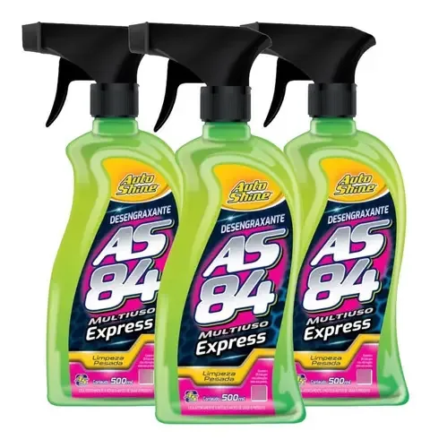 Kit 3 Desengraxante As84 Express Limpeza Pesada 500ml