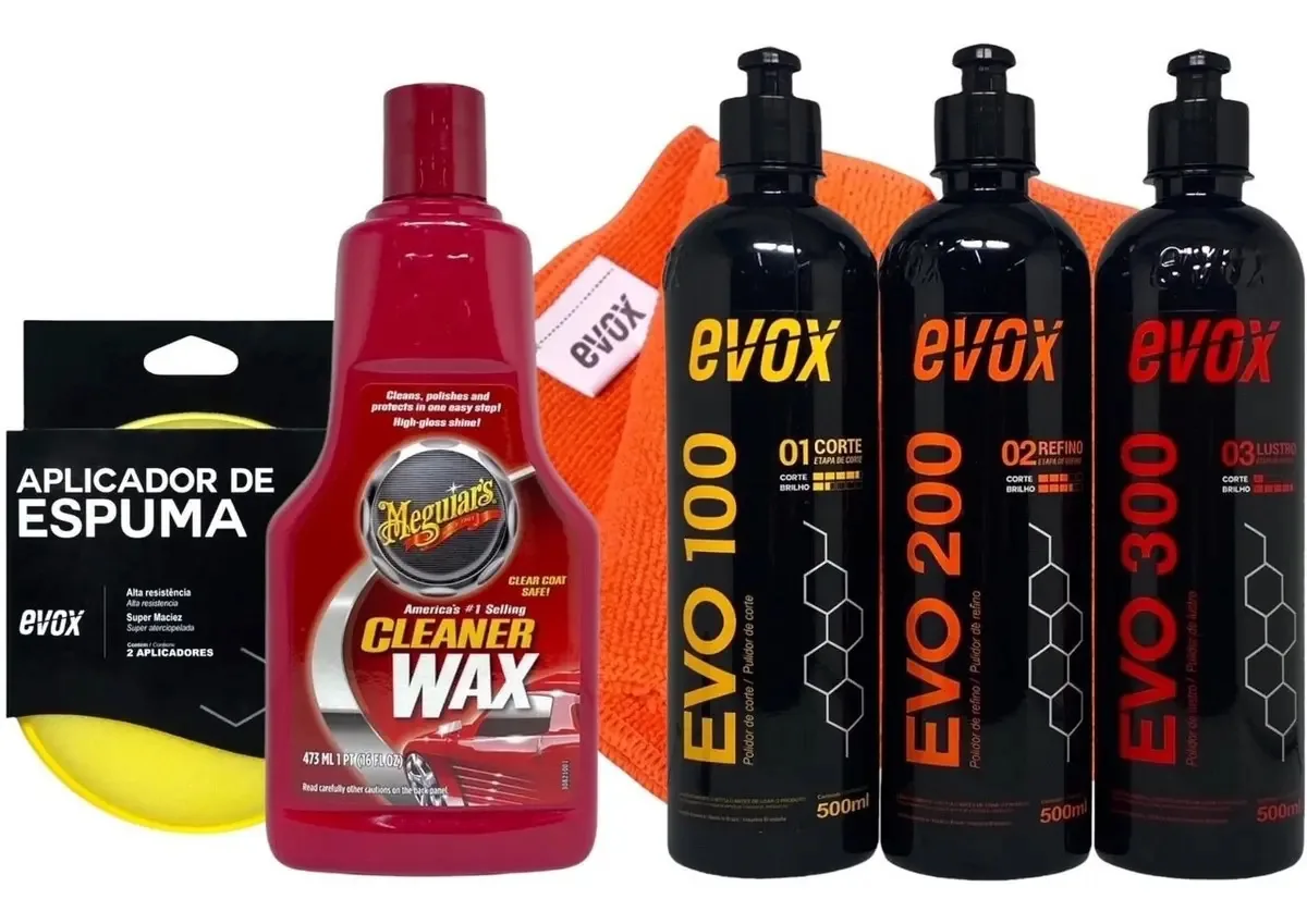 Kit Polidor Lustro Automotivo Profissional + Cera Meguiars