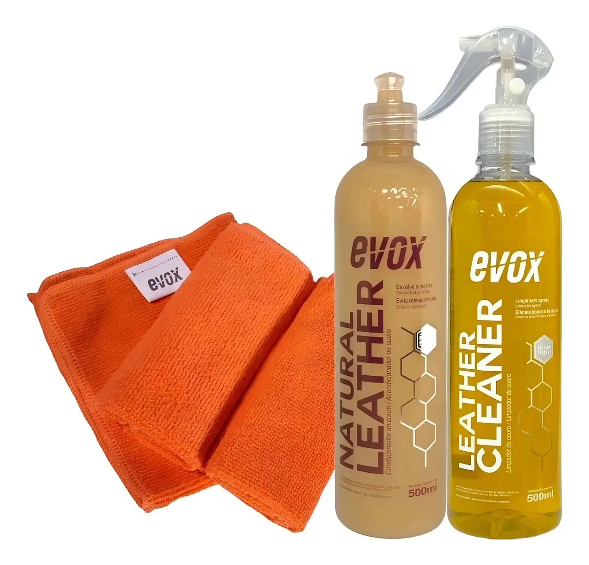 Kit Limpa E Hidrata Couro Limpeza E Hidratação + Flanela