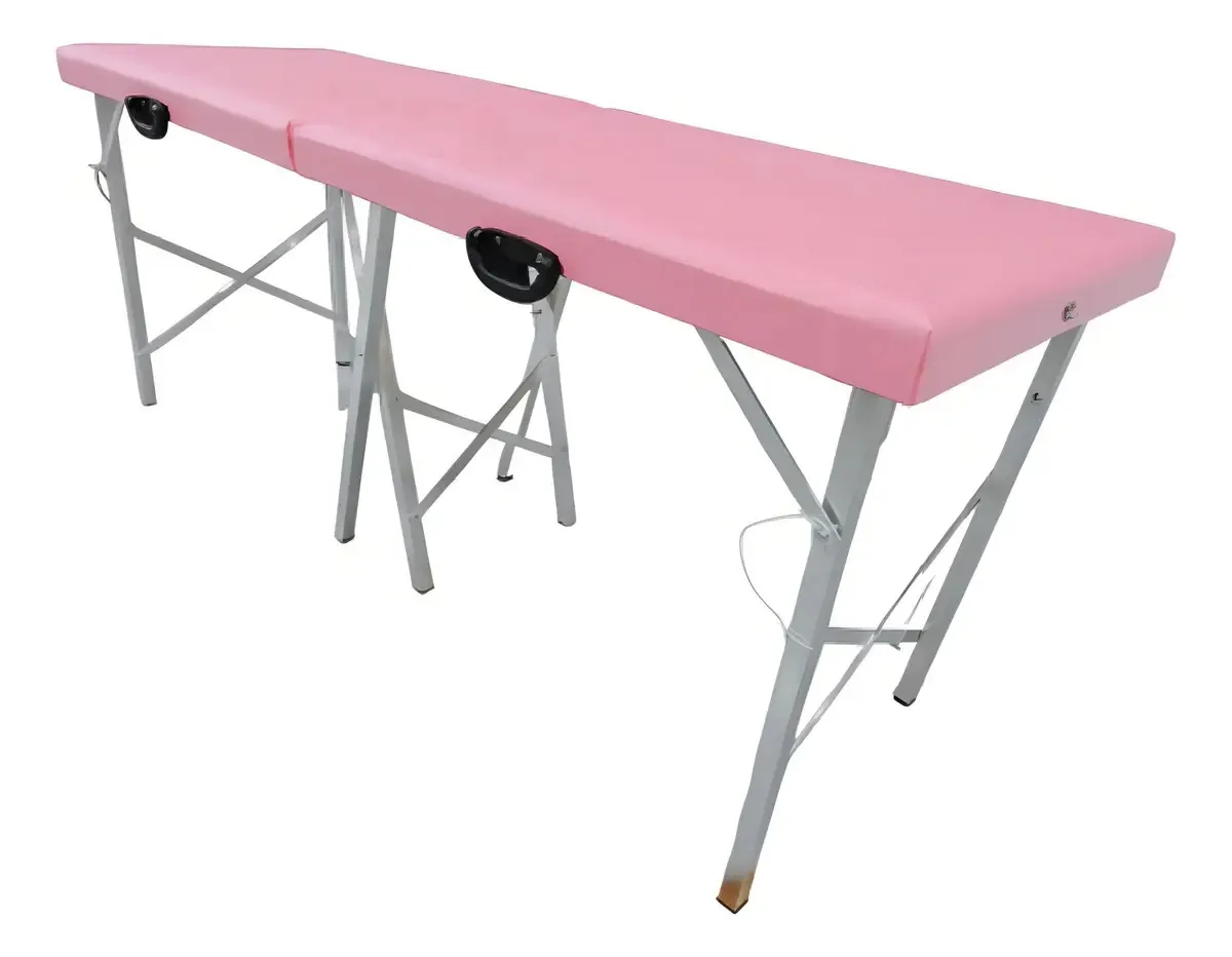 Maca Portátil Dobrável ArtPuff Brasil Rosa Bebê Estética Massagem Tatuagem