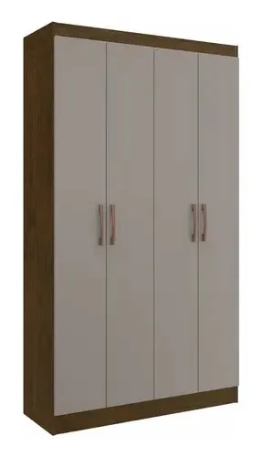 Armário 4 Portas Lavanderia Multiuso Multimóveis Vcr8000 Cor Coffee/fum