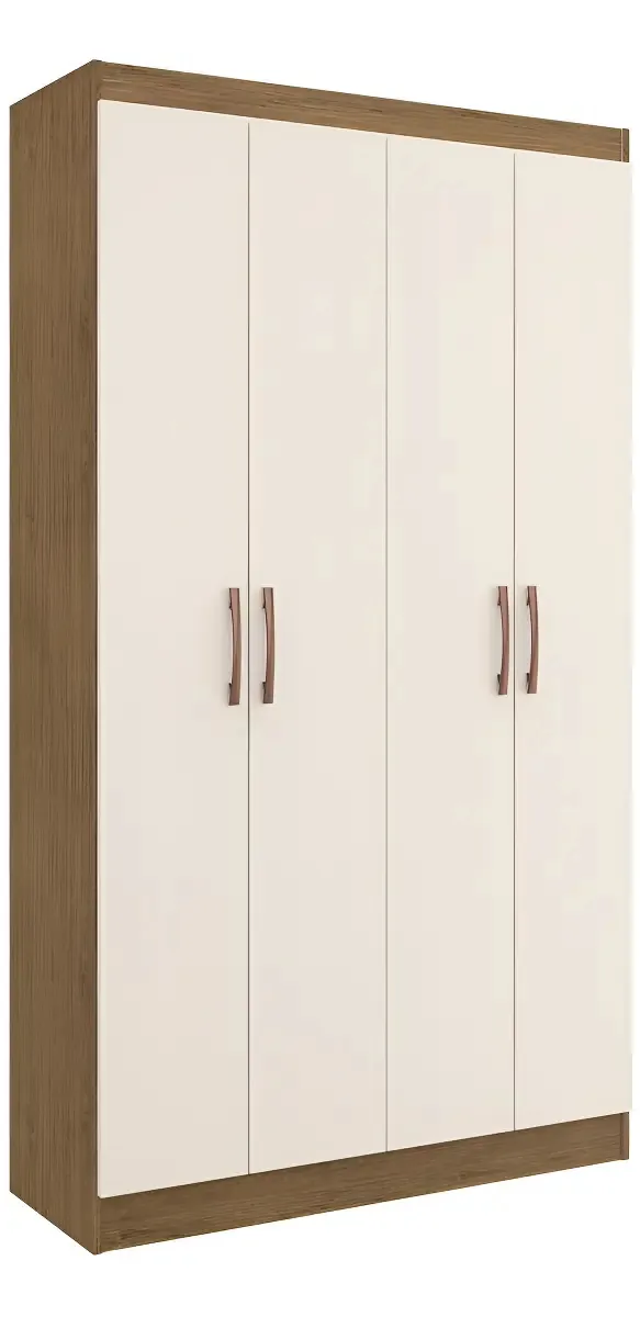 Armário 4 Portas Lavanderia Multiuso Multimóveis Vcr8000 Cor Nogueira Off White