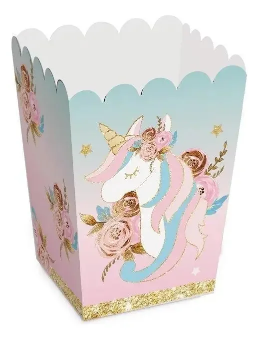 Caixa Pipoca Unicornio Pp C/10