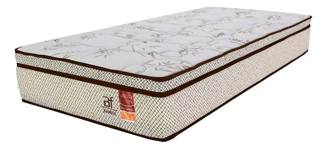 Colchão Solteiro 88x188cm Bamboo Molas Ensacadas Bf Colchões