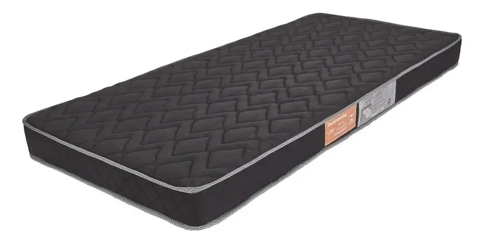 BF Colchões Espumas BF D33 Black colchão cor preto solteiro 88cm 188cm 14cm selada antialérgico