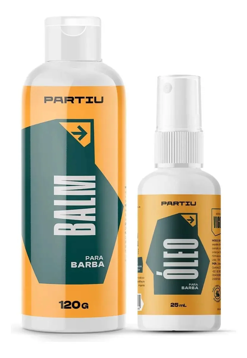 Kit Balm E Óleo Para Barba Profissional Vigor Partiu