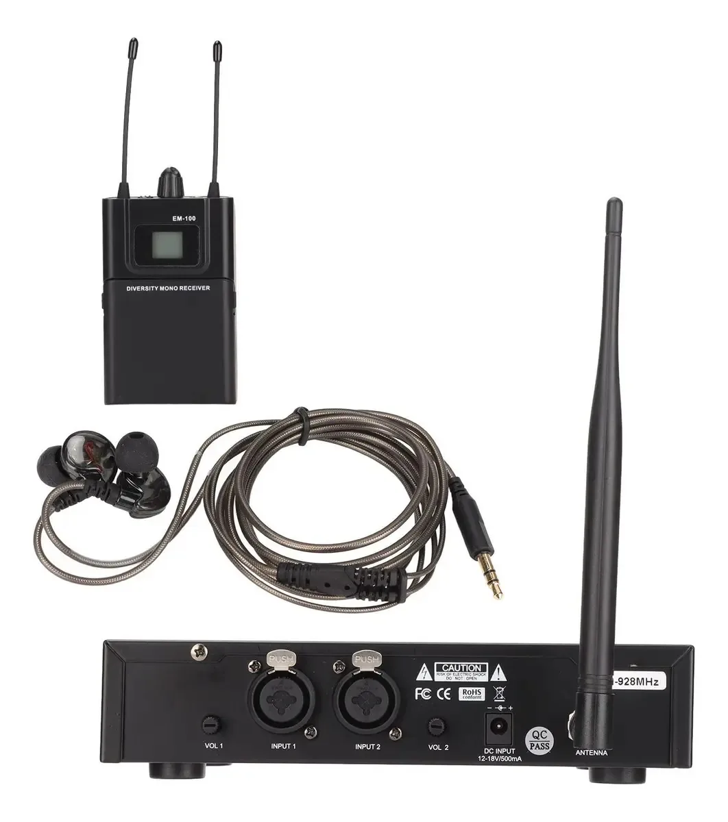 Receptor de ouvido LBEC, kit de frequência de som selecionável em UHF, monitor sem fio para desempenho