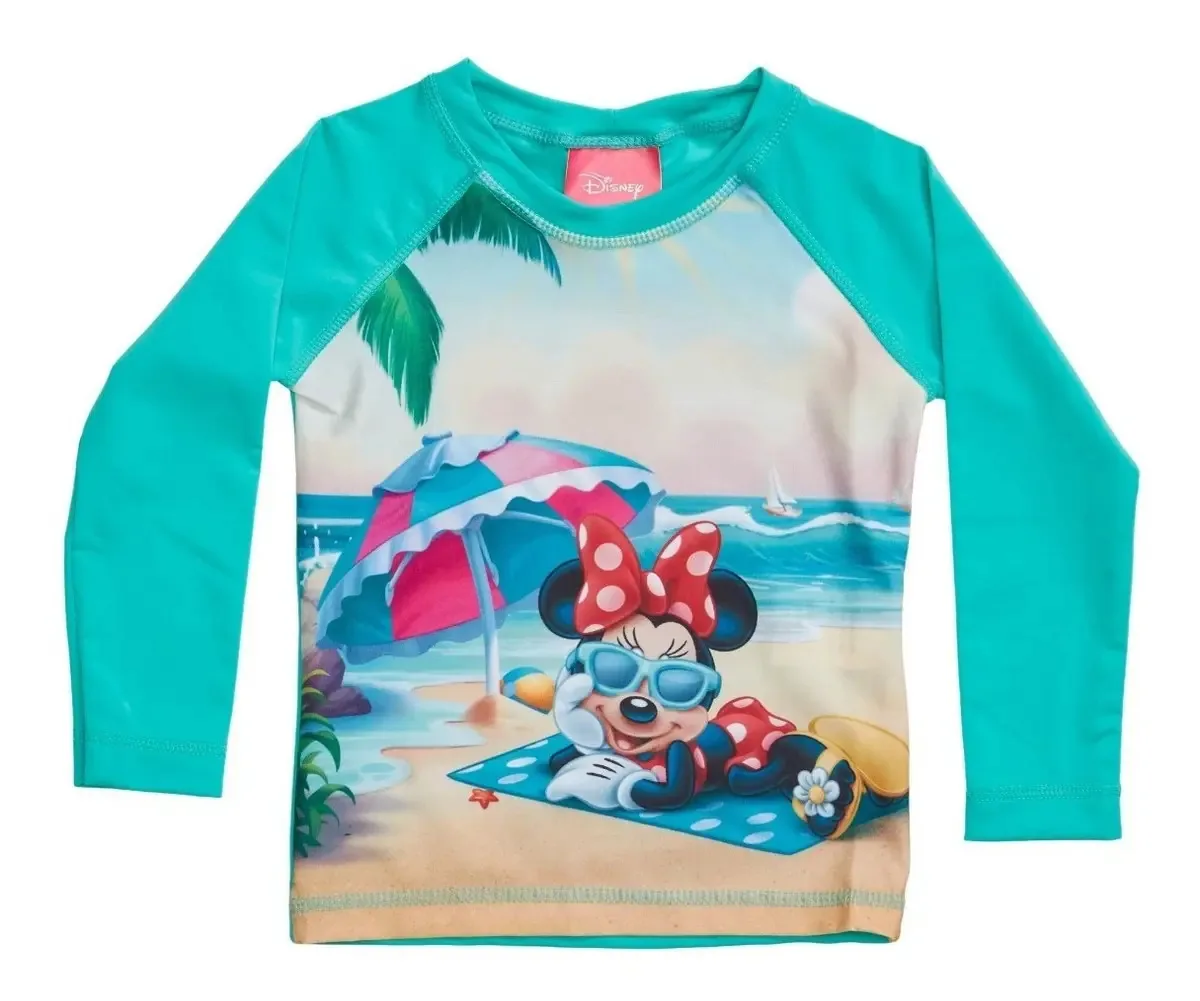Camiseta Praia Minnie 1º Passos Menina Verde Tip Top Tamanho 1