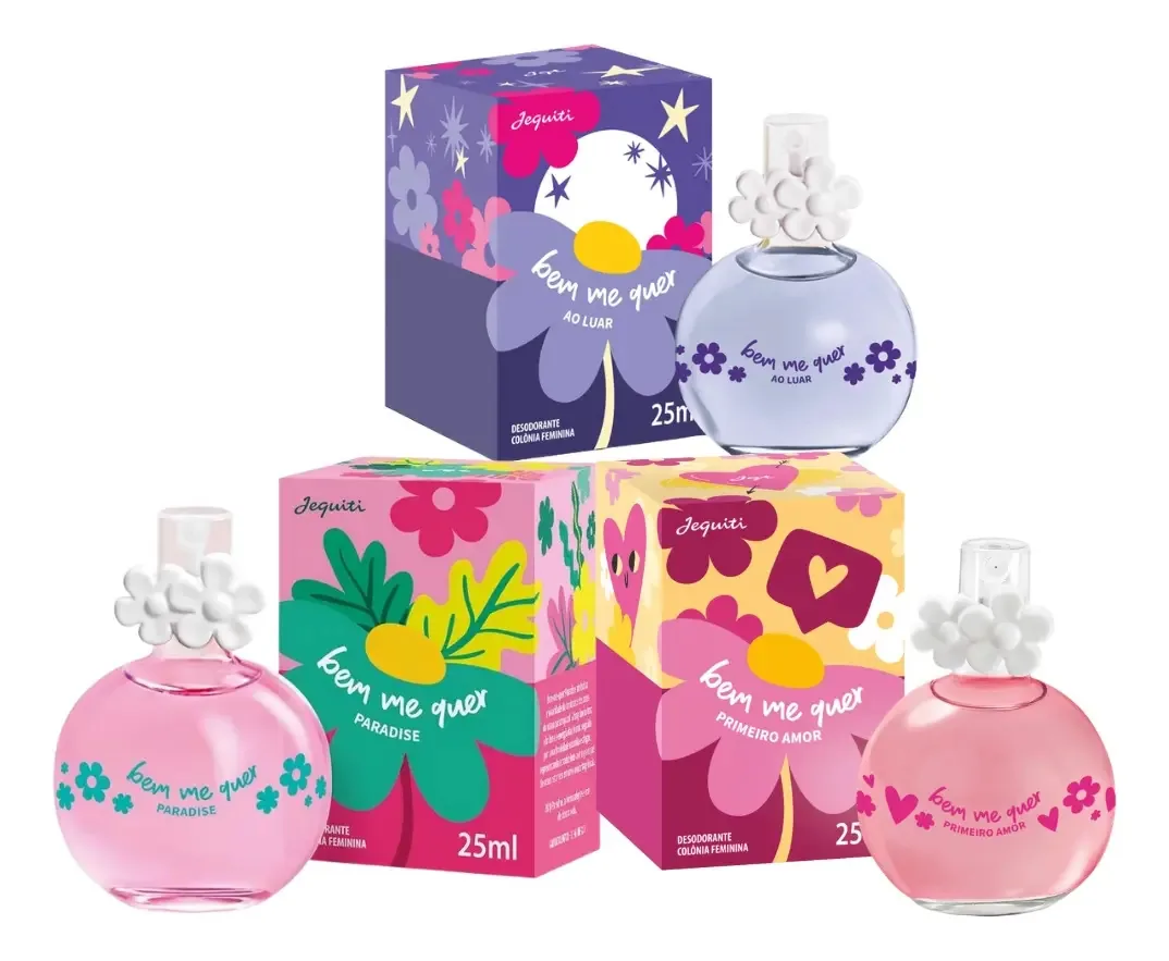 Colônias Bem Me Quer(3 Itens) 25ml- Jequiti