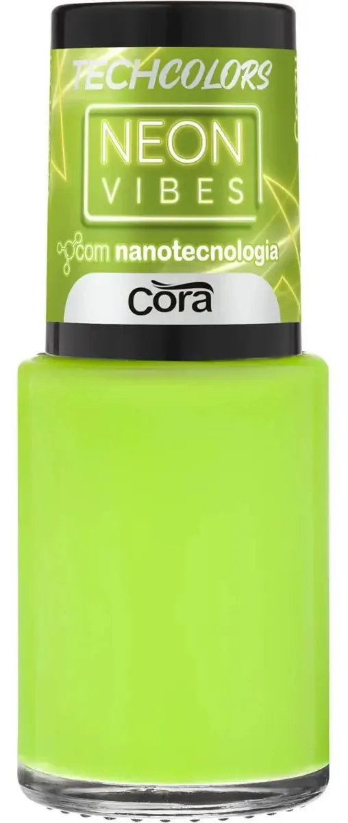 Coleção Esmaltes Techcolors Cora 9ml Neon Vibes Cor Verde Crazy