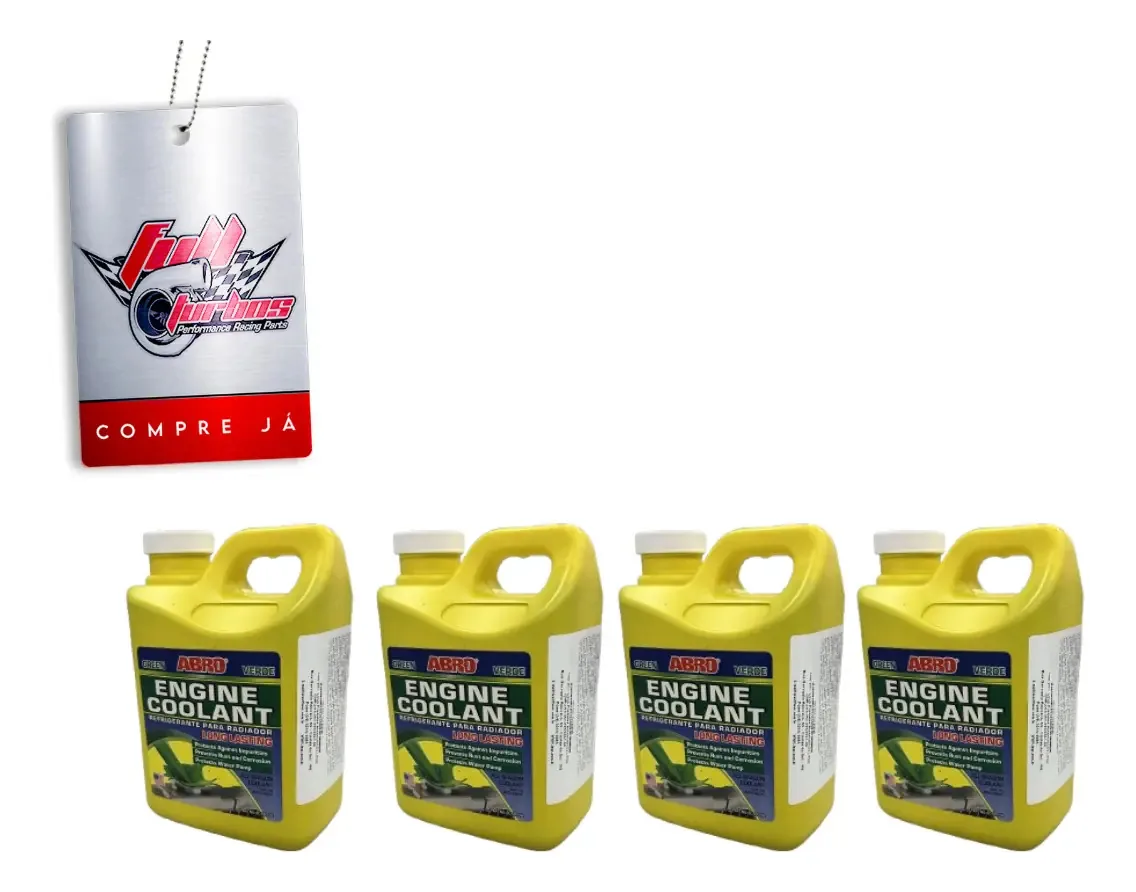 Kit 4 Aditivos De Radiador Abro 500ml Coolant Green