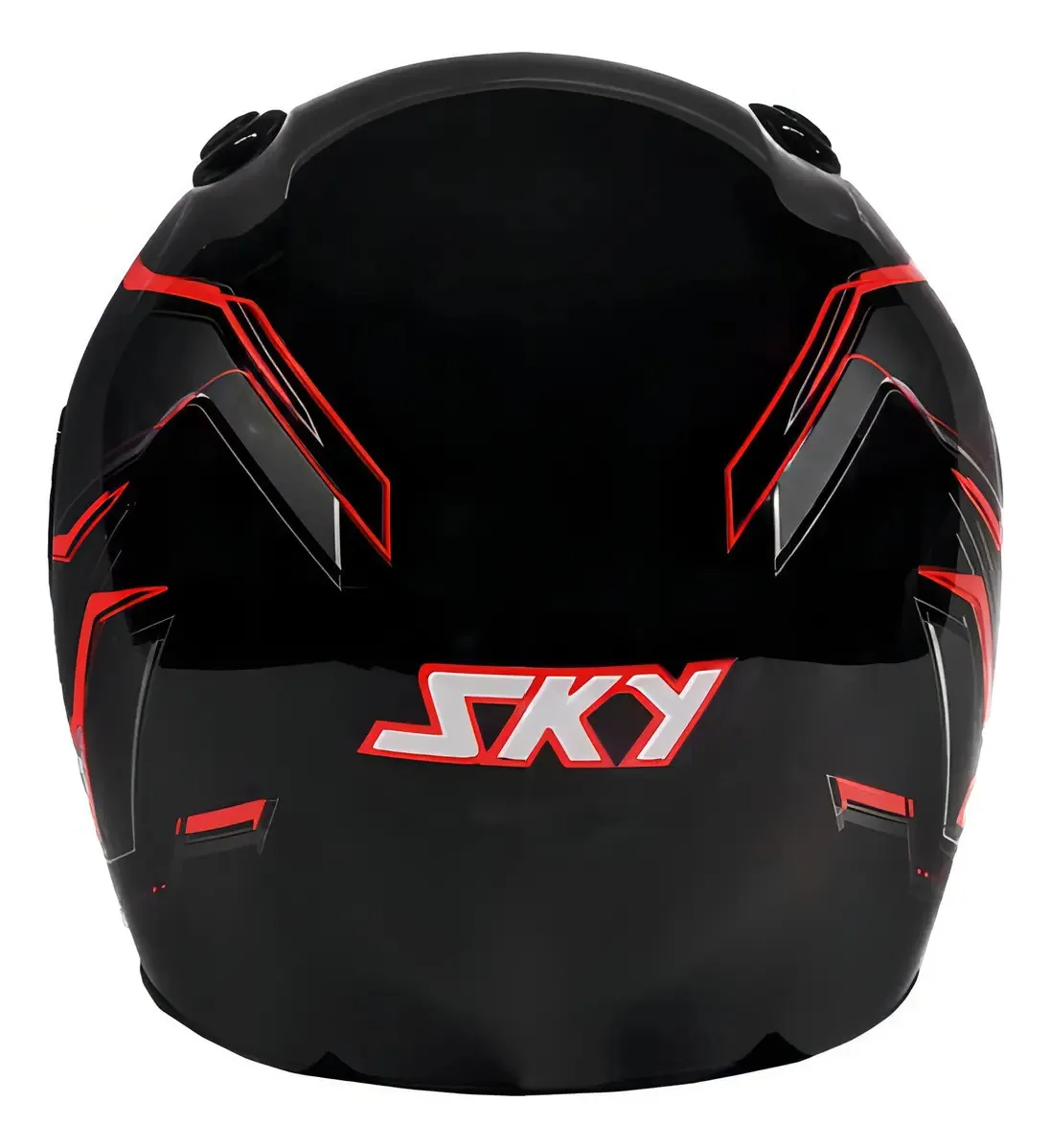 Capacete Sky Gamma Preto Brilho, Tranf Cinza/vermelho 62