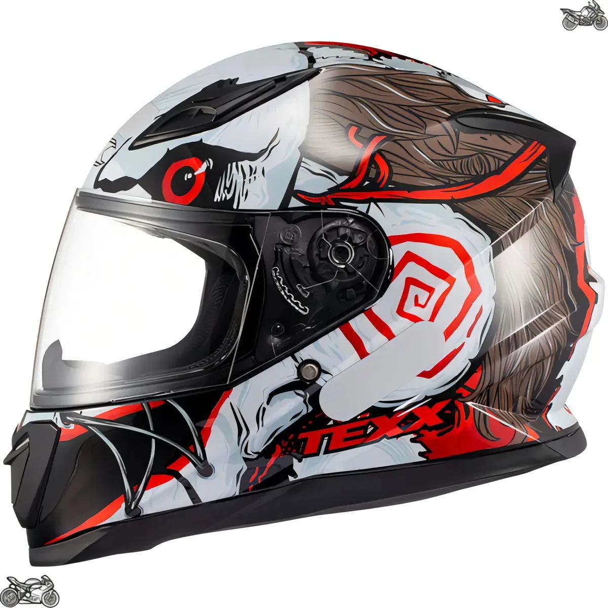 Capacete Texx Hawk - Scream Vermelho 58