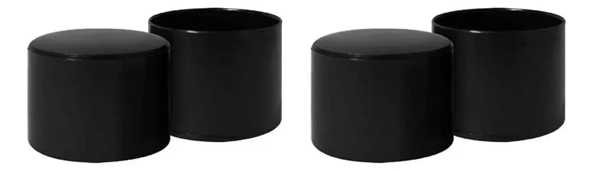 Ponteira 3,3cm Cadeira Protetor Tubular Externa Redondo 24pç