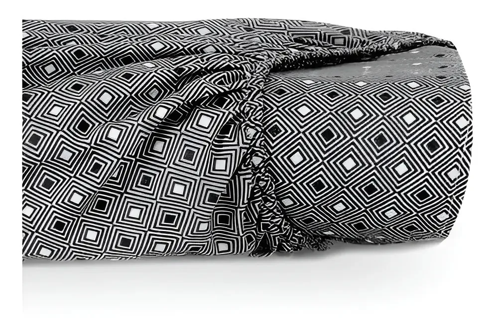 1,58m X 1,98m X 38cm Lencol C/ Elastico Toque Acetinado Play Preto