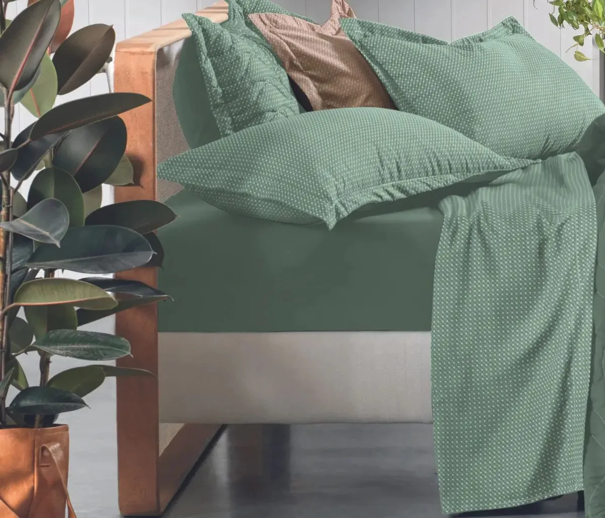 Jogo Cama Casal Toque Acetinado Altenburg Slim Organic 4 Pçs