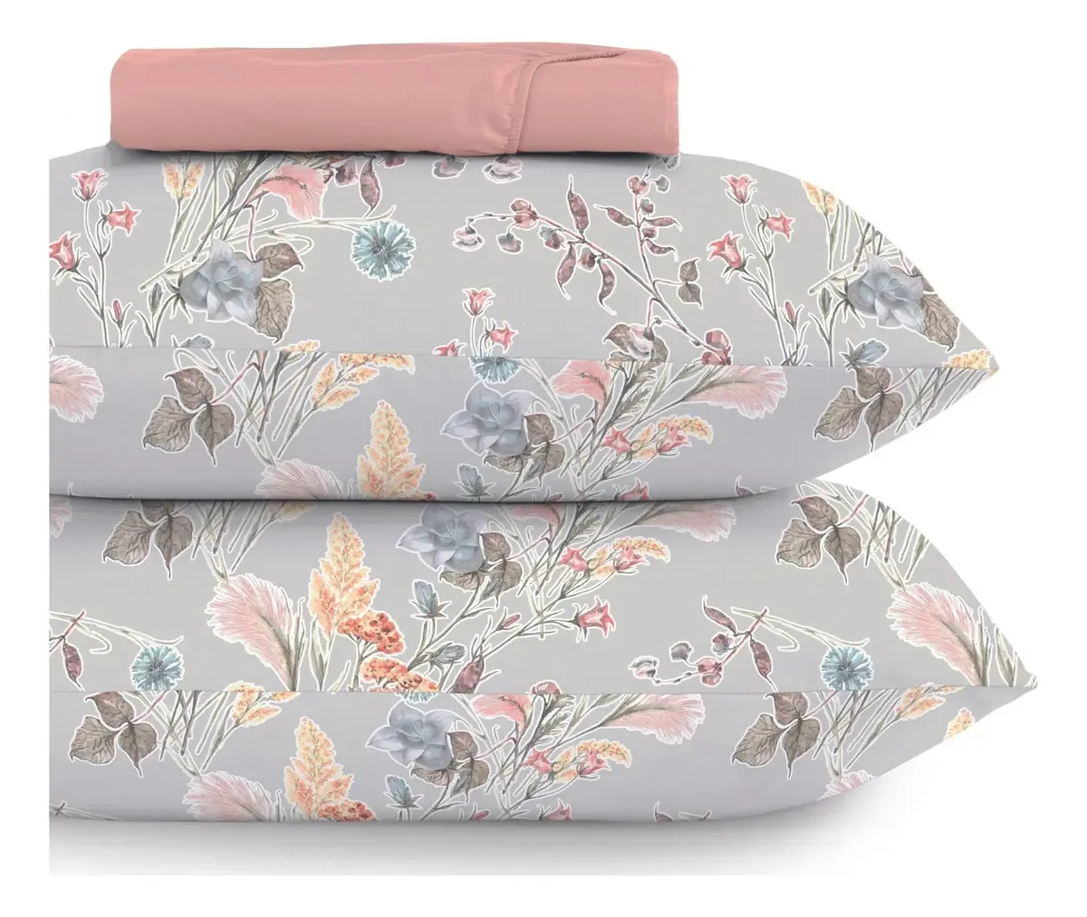 Jogo Cama King Toque Acetinado Altenburg Campo Silvestre 3pç