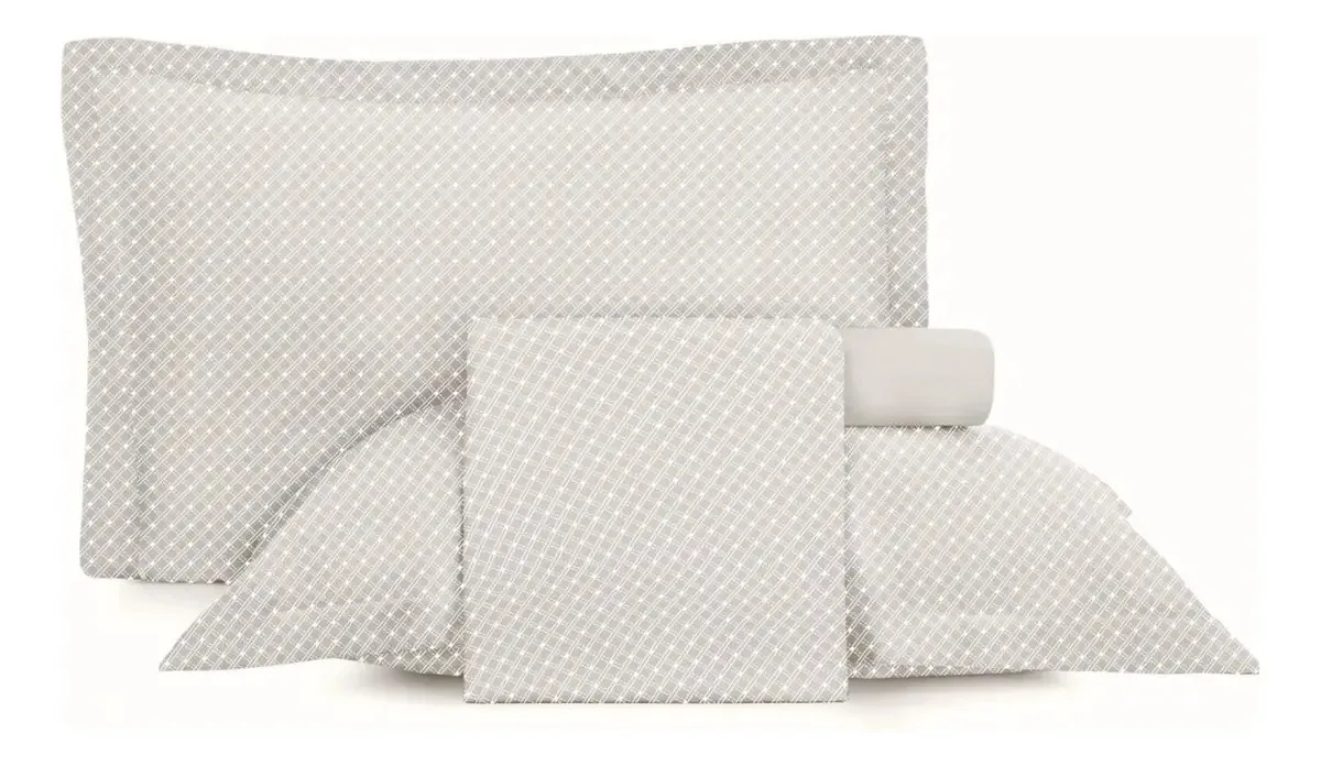 Jogo Cama Casal Toque Acetinado Altenburg Slim Porcelana 4pç
