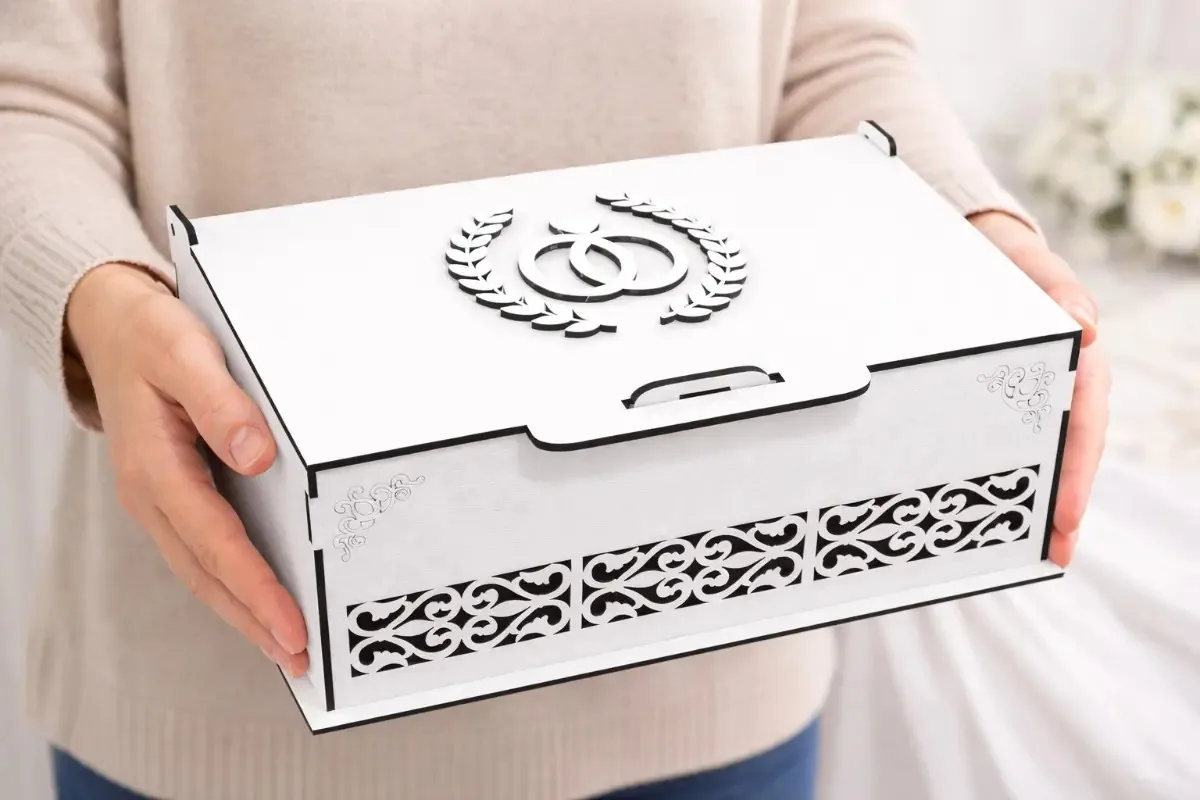 Caixa Mdf Branco Convite Padrinhos De Casamento