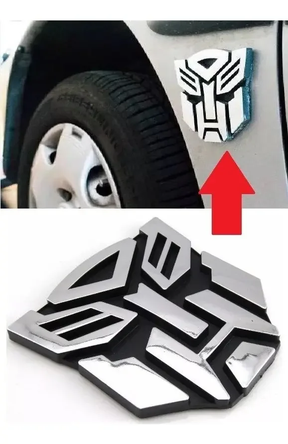 Adesivo Emblema Tuning Cromado Transformers Autobot Camaro