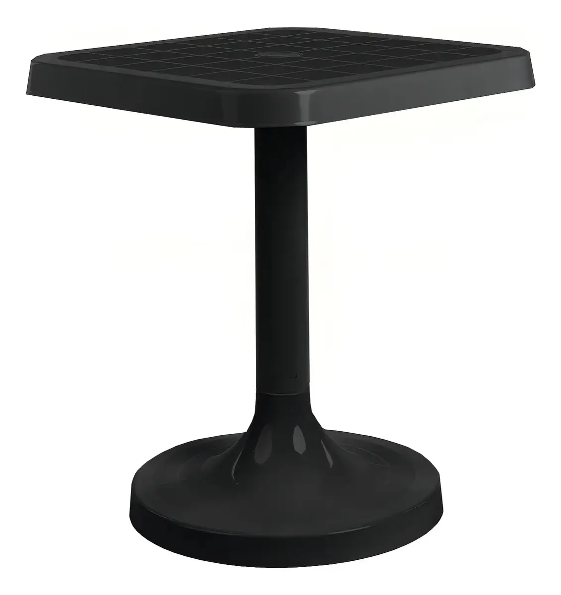 Mesa Quadrada Iguazu 60x60 Plastica Desmontavel Para Jardim Cor Preto