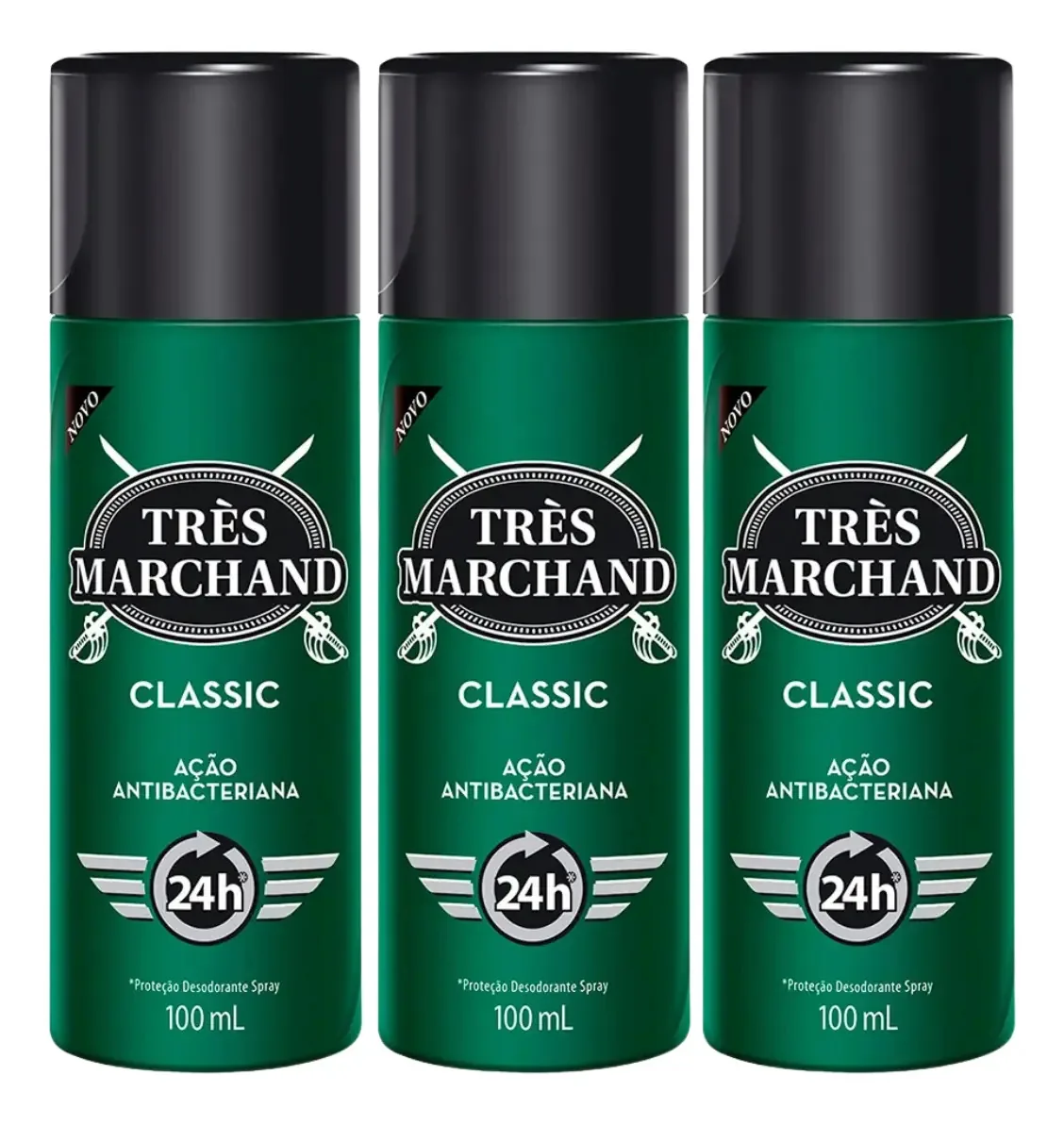Desodorante em spray Tres Maschand Spray clássica pacote de 3 u