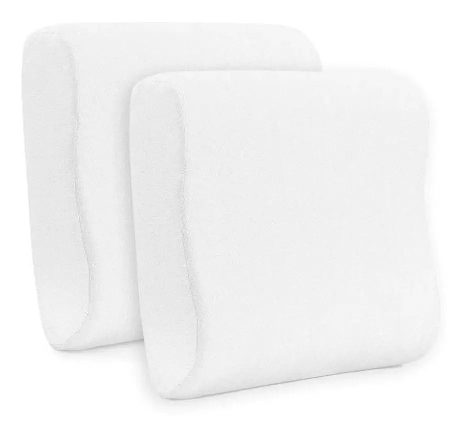 Conjunto 2 Travesseiros Herval Cervical Visco Cor Branco