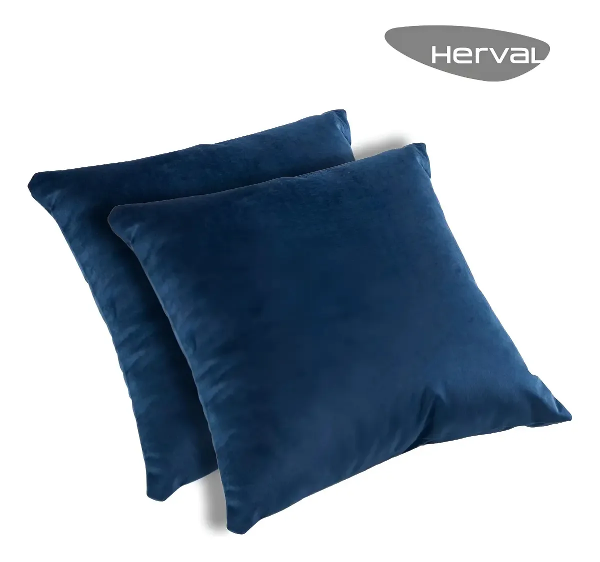 Conjunto 2 Almofadas Herval Capri, 40x40, Veludo Azul