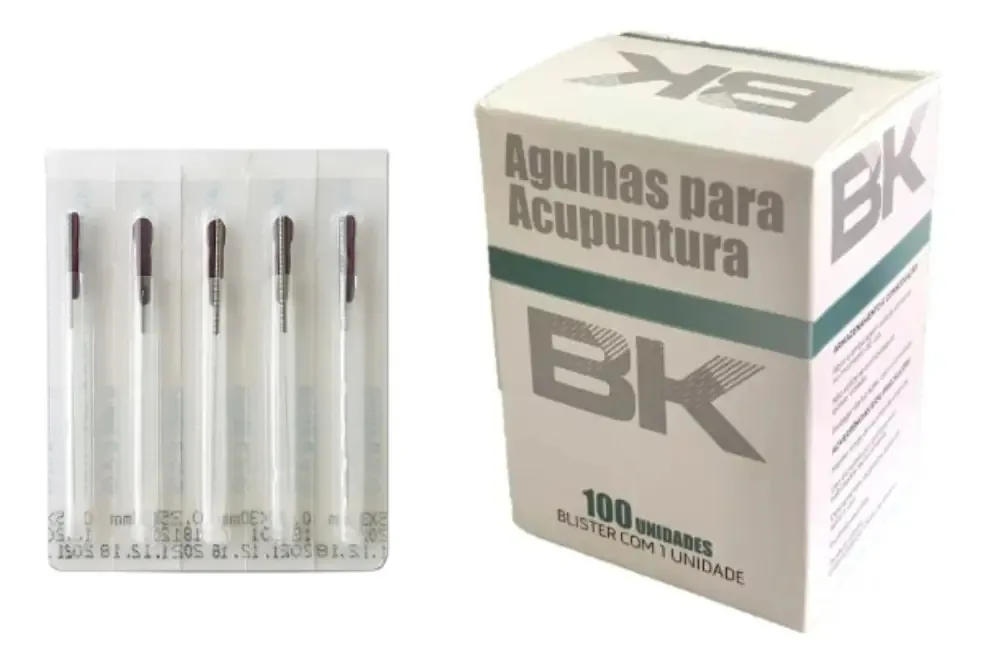 Agulhas Acupuntura 0,20x15 Bk Blister Individual C/ 100 Unid