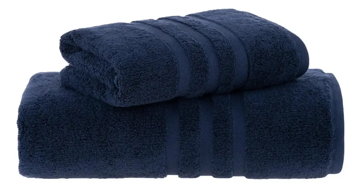 Conjunto de toalhas e toalhas Espalma New York 700 g/m2 de algodão azul marinho