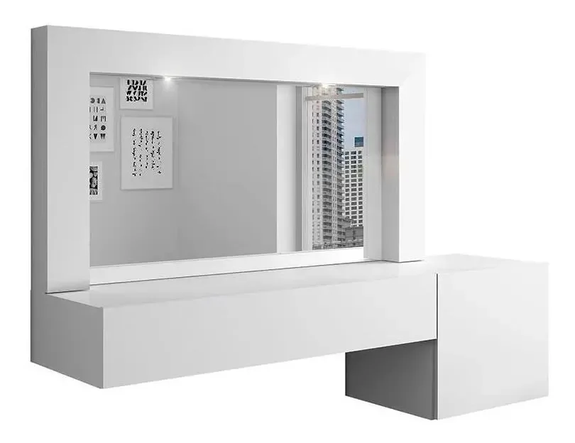 Penteadeira Camarim Suspensa Gloss Branco Fosco