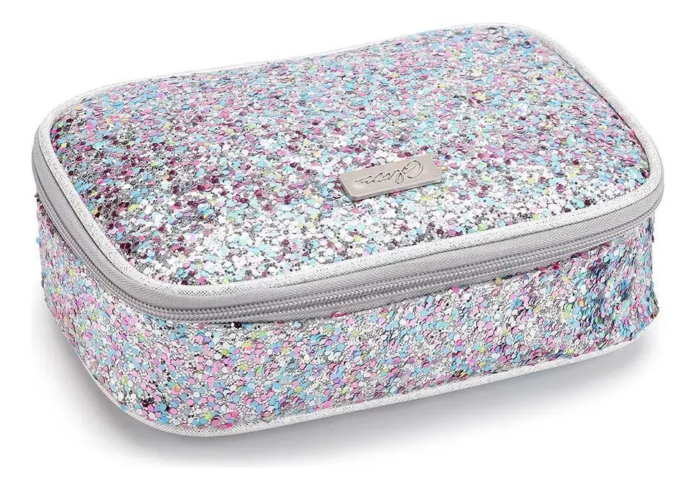 Estojo Box Glitter Escolar Juvenil Casual Escolar Meninas
