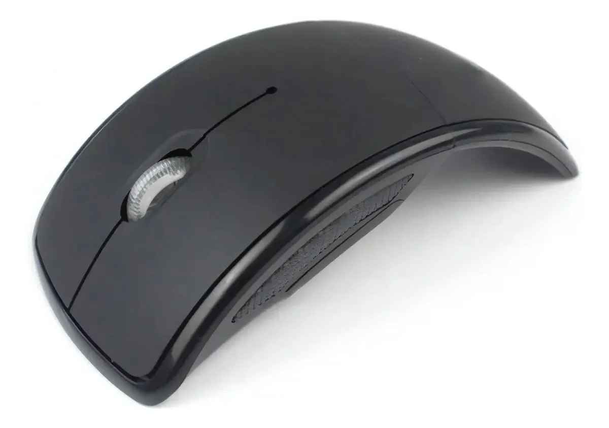 Mouse Sem Fio Fino E Dobrável Com Adaptador Wireless