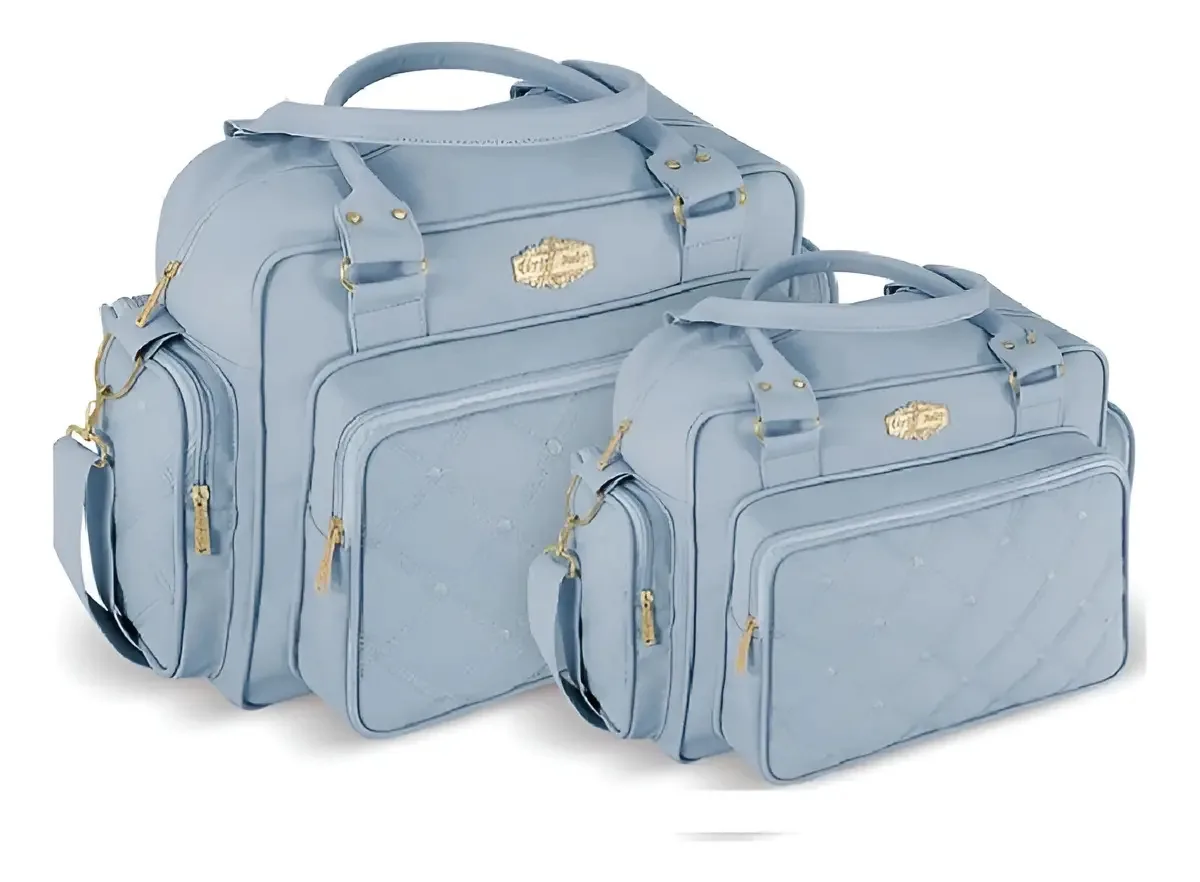 Kit Bolsa Bebê Azul Claro Menino Kit Maternidade 20ol12
