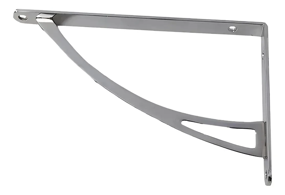Suporte Para Prateleira Ds Artefatos Luna Mini Cromado 25kg Aço
